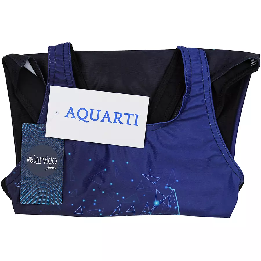 Aquarti Mädchen Badeanzug Chlorresistent Muscleback Wassersport schwarz Modell 1