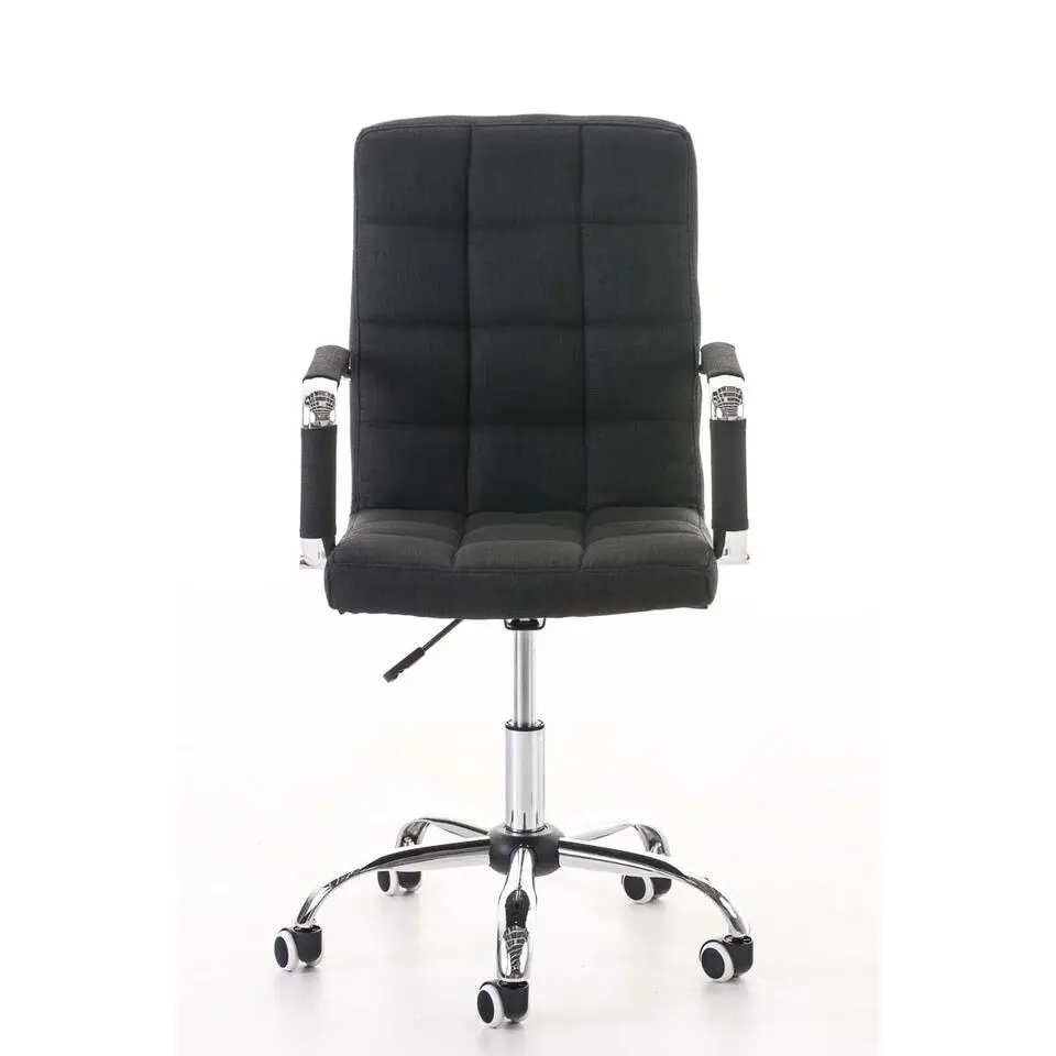 CLP Bureaustoel Deli V2 chroom Frame - Stof - zwart