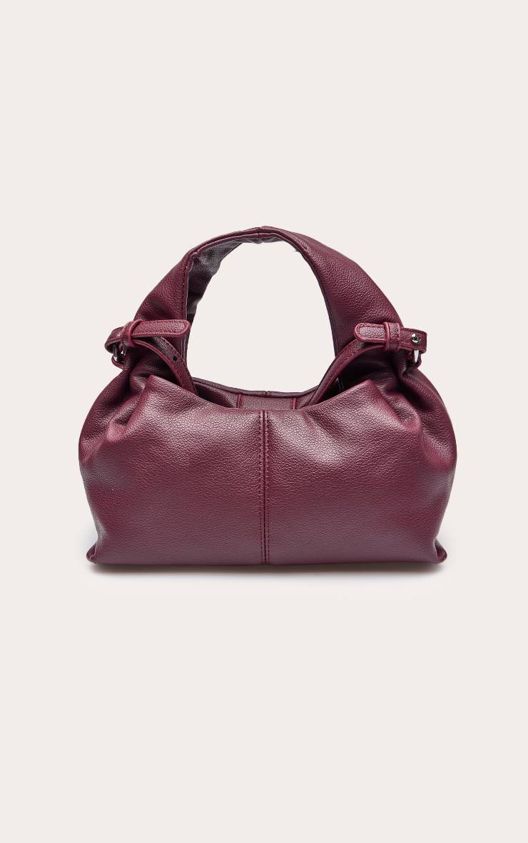 Rouge Bordeaux Mini Sac À Main Affaissé En Synthétique