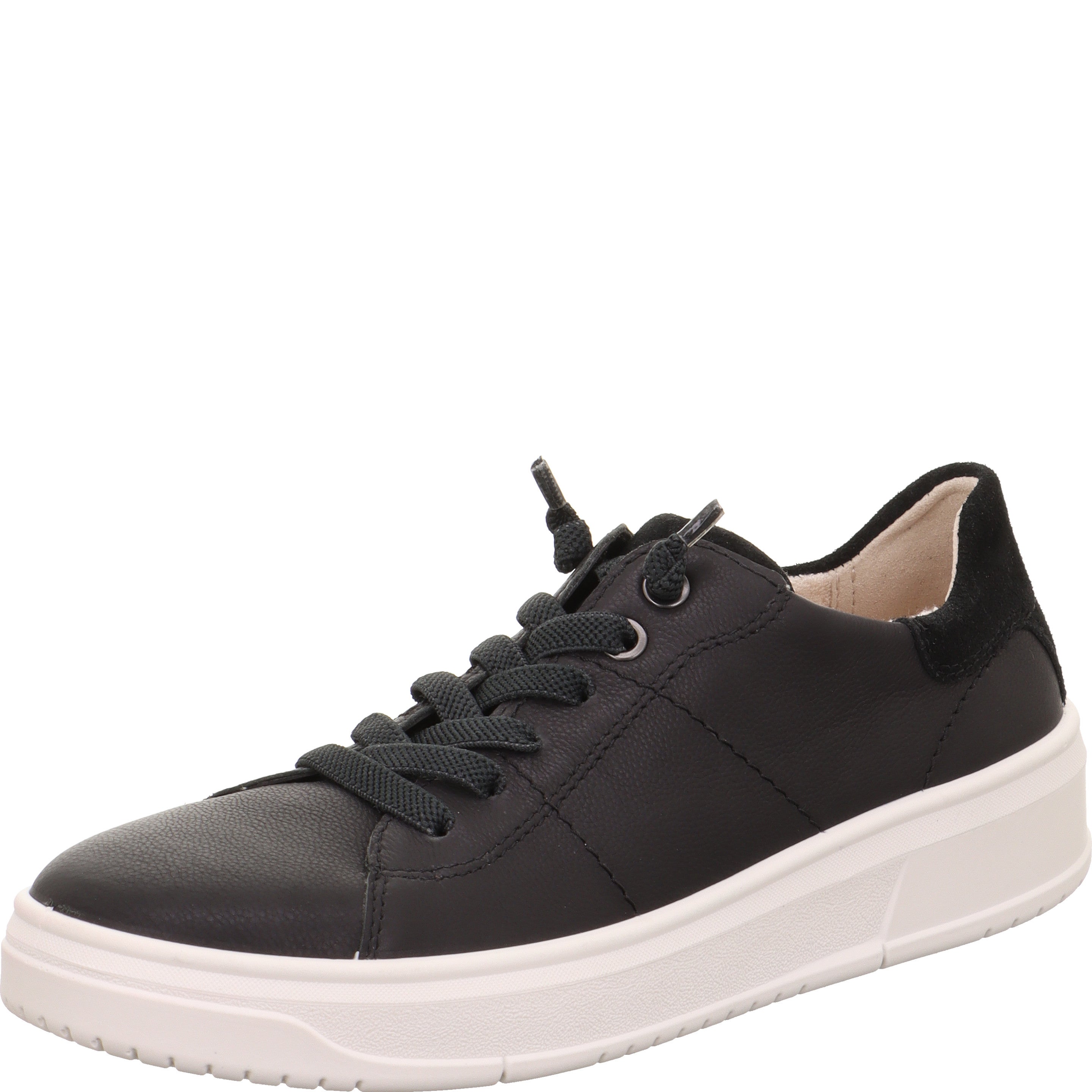 legero REJOISE Damen  Sneaker low mit Reißverschluss - Farbe: Schwarz - Größe: 8