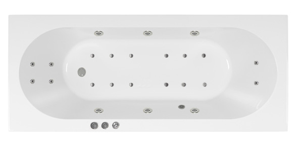 Villeroy en Boch O.novo Bubbelbad 160x70cm 6 4 2 hydro en 12 aero jets