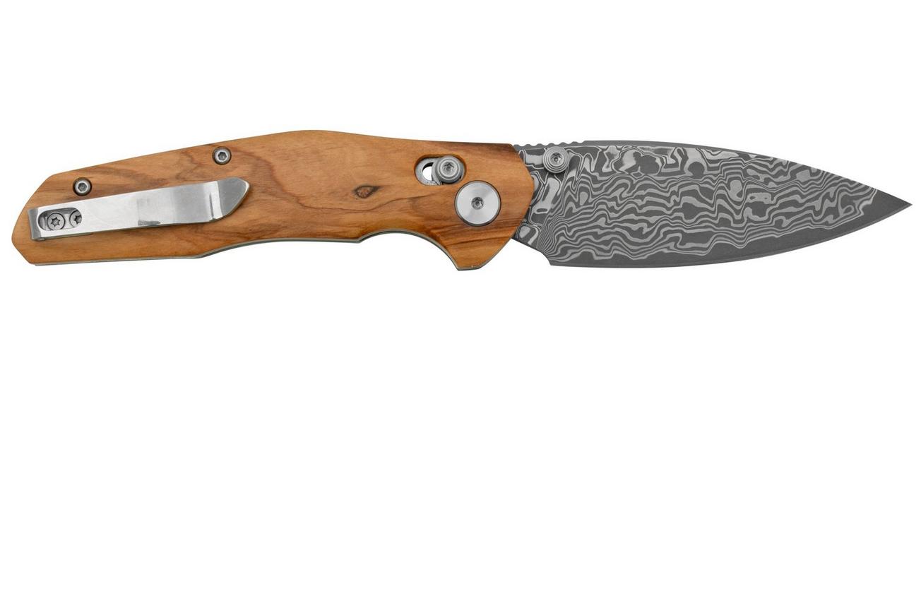 Bestechman Ronan BMK02M Olive Wood, Damascus, zakmes