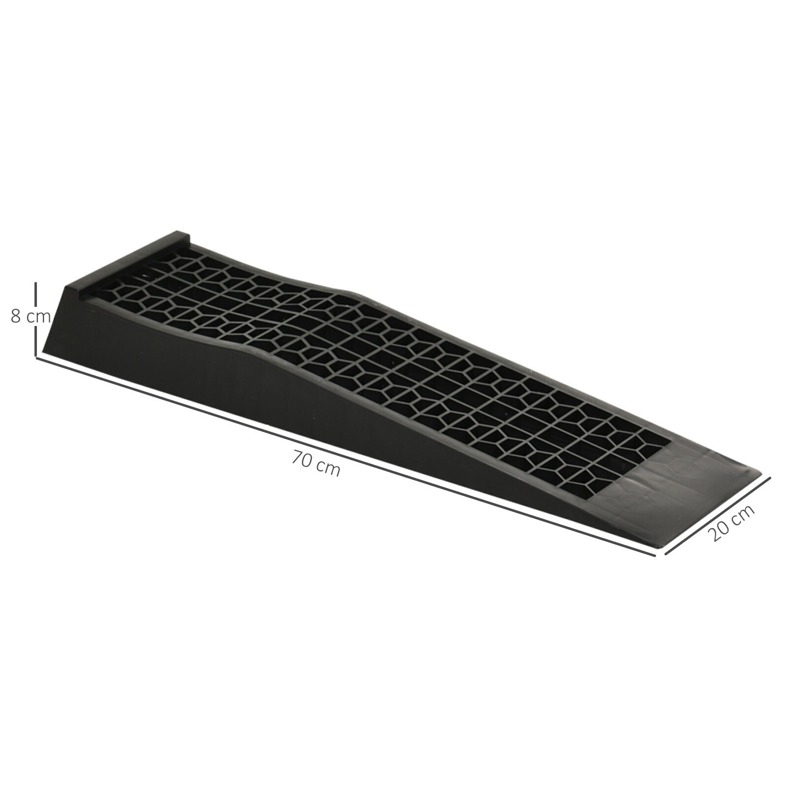 HOMCOM Auffahrrampe rutschfest schwarz 70 x 20 x 8 cm (LxBxH)