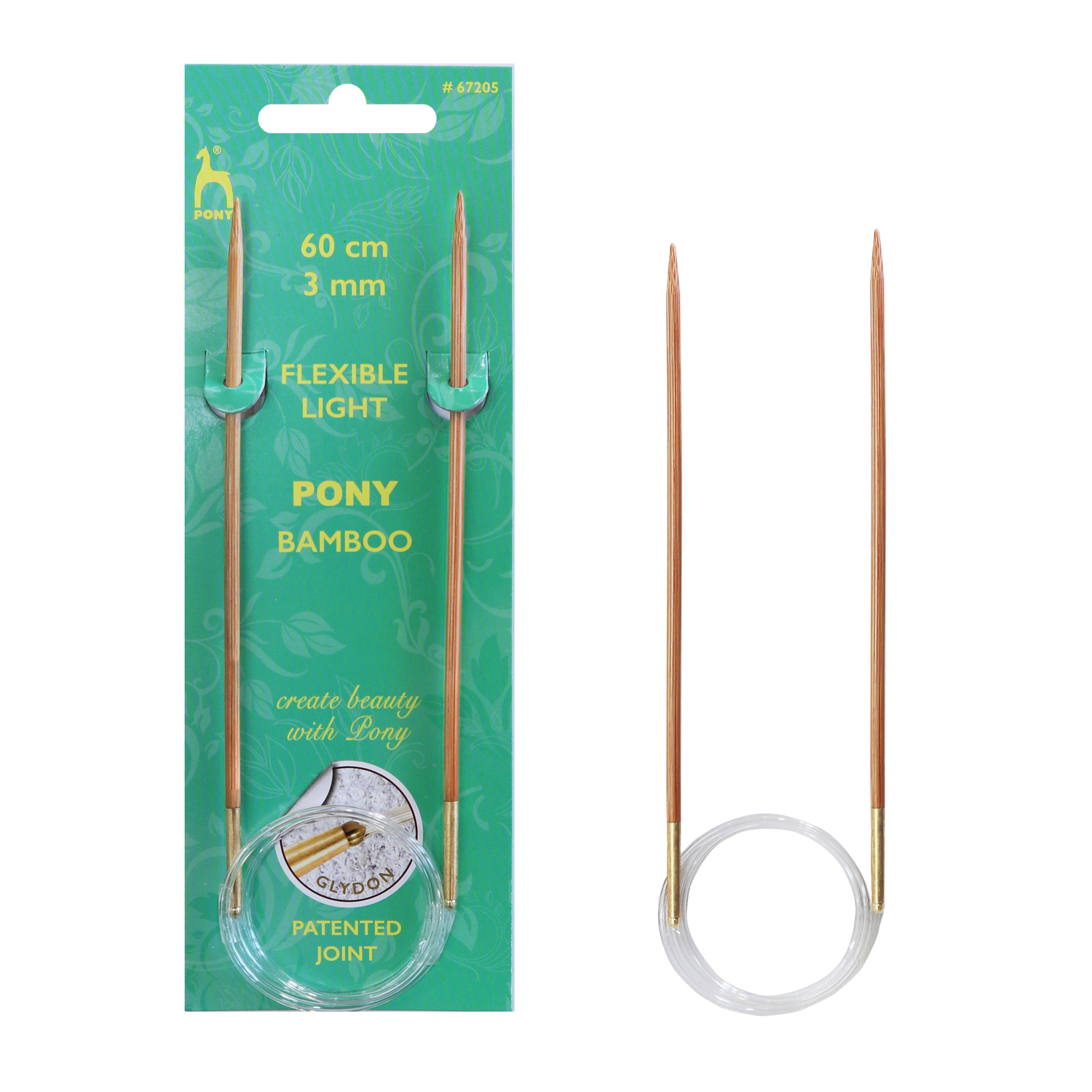 Pony rundpinne bambus 60 cm - Lillelam