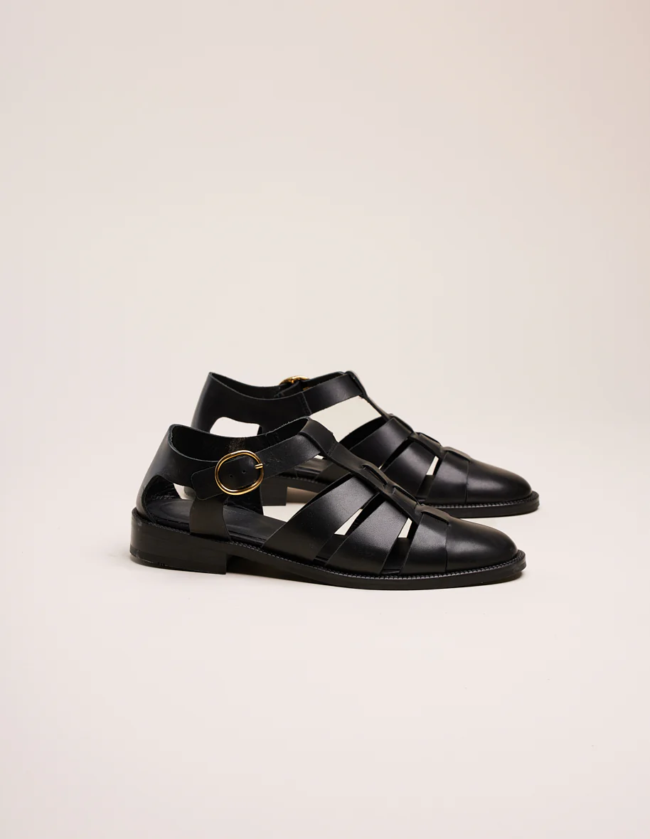 Sandales Inès - Cuir noir
