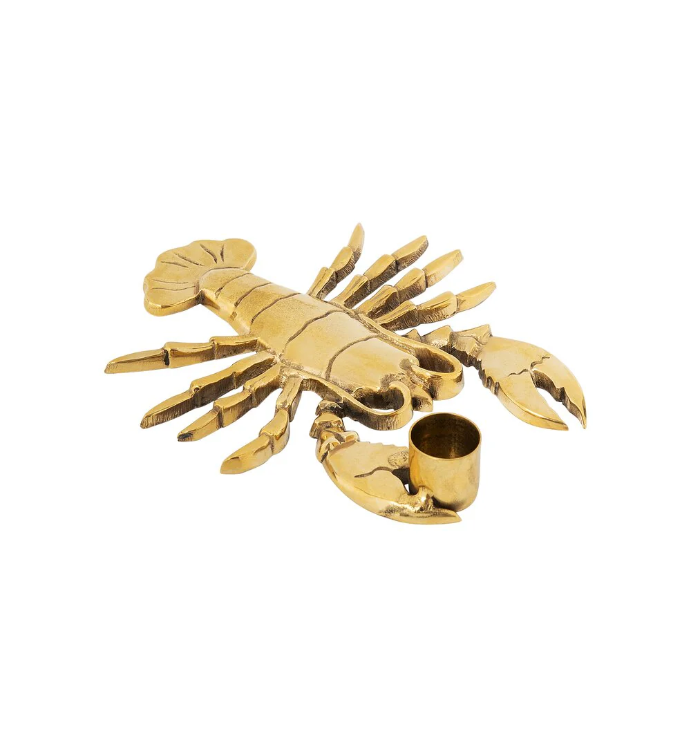 Anna + Nina  Lobster lysestage - guldfarvet