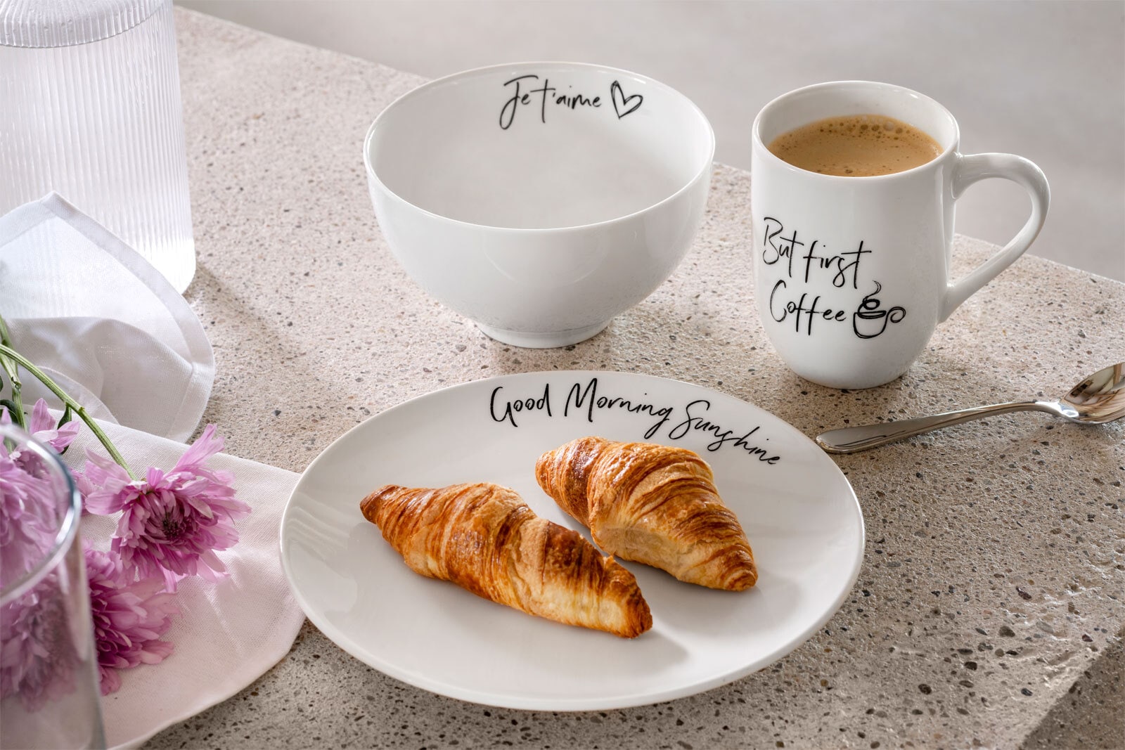 Villeroy & Boch Frühstücksteller STATEMENT GOOD MORNING 21 cm Porzellan weiß