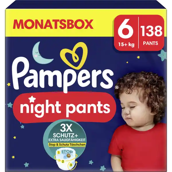 Baby dry Windeln Night Pants Gr. 6 (15+kg) Monatsbox