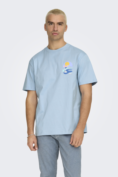 Only & Sons blauwe heren t-shirt