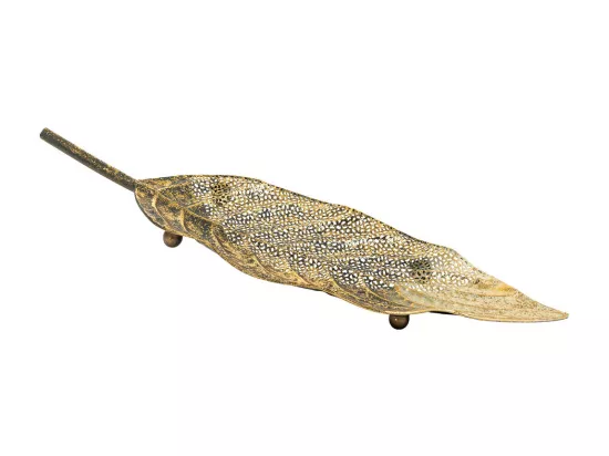 Centre de table en métal doré 56x22x3.5h