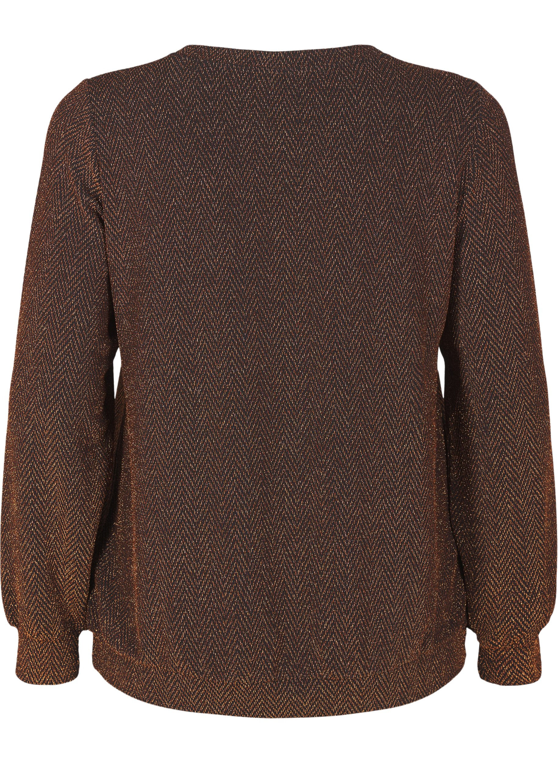 Bluse med glimmer mønster