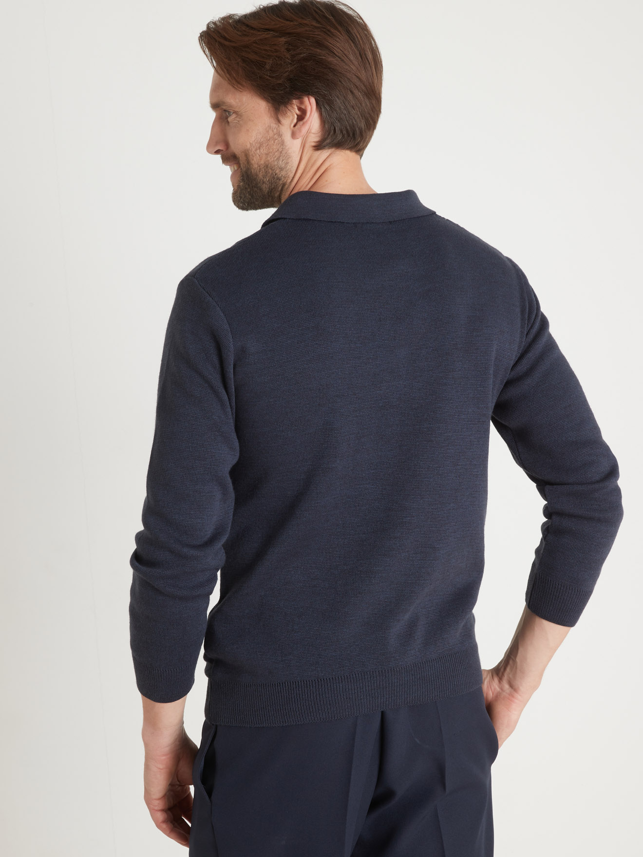 Pull col pol motifs jacquard 30% laine