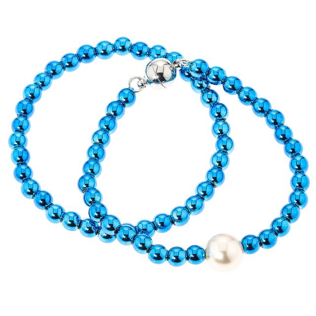 Armband-Set, Muschelkernperle, Magnet, 20 cm, 2-teilig