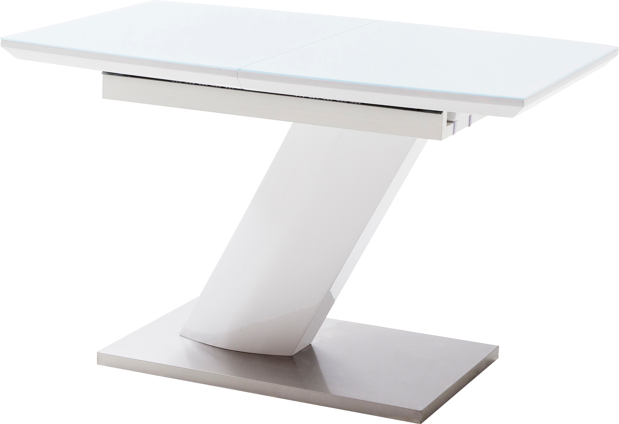 MCA furniture Esstisch »Galina, TOPSELLER!« Esstisch, Tisch, OTTOs Choice,  Bootsform in weiss mit Synchronauszug vormontiert, Sicherheitsglas