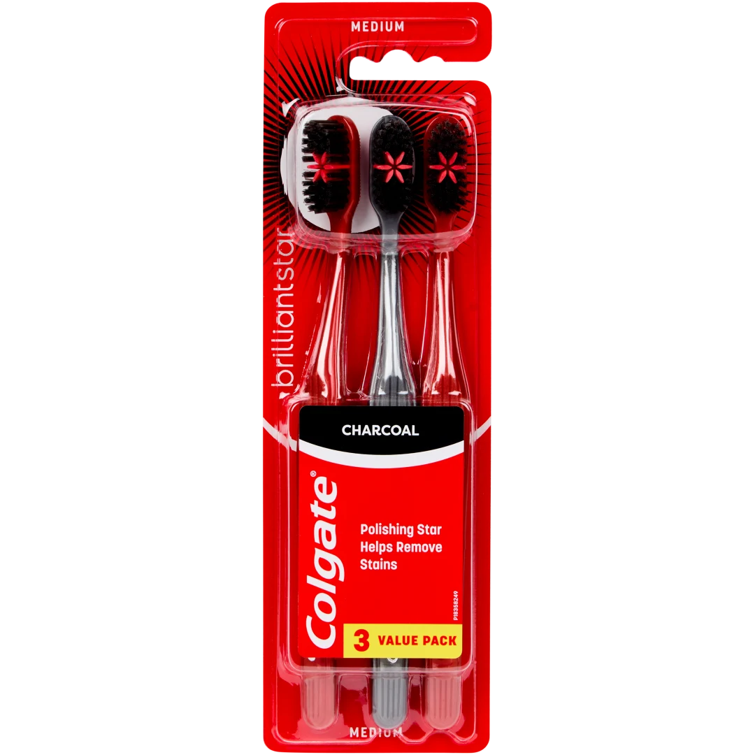 Colgate tandenborstels Charcoal 3 stuks