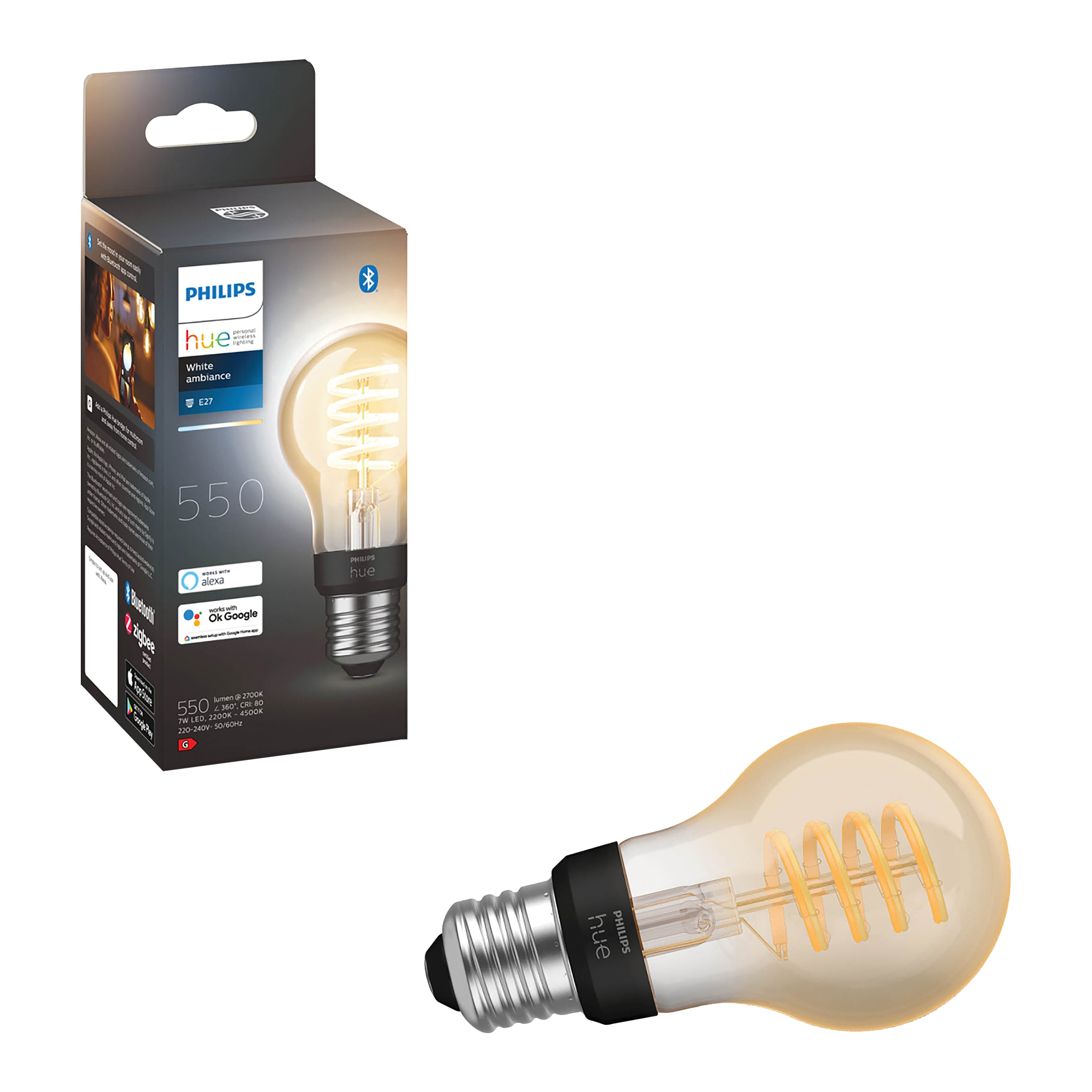 Philips Hue Filament Standaardlamp - E27 - Ã 6 cm