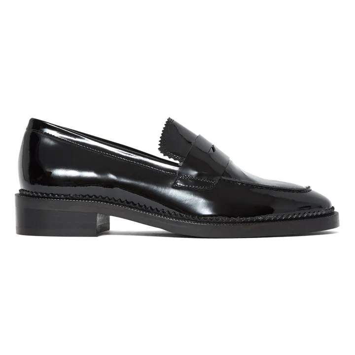 Rivecour Mocassins Cuir Vernis N°82 | Noir