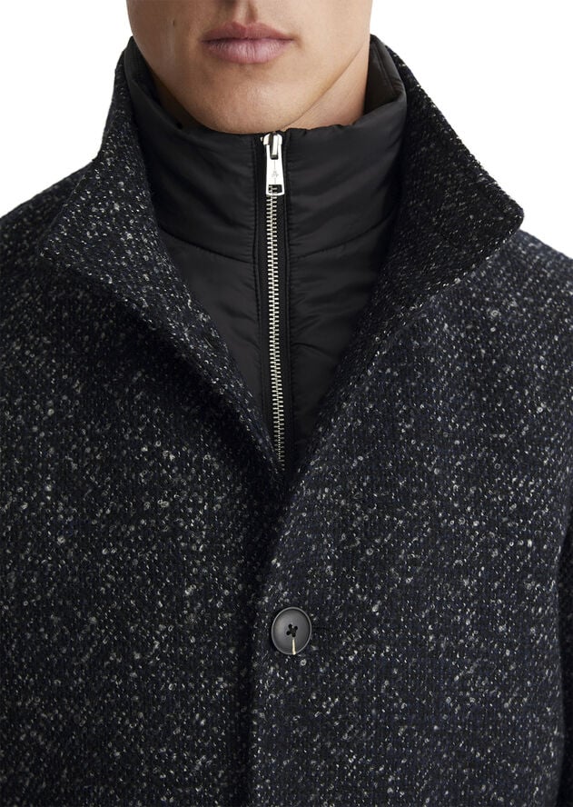 Marc O’Polo Coat, RWS-wool, windshield, stand-u Dark navy