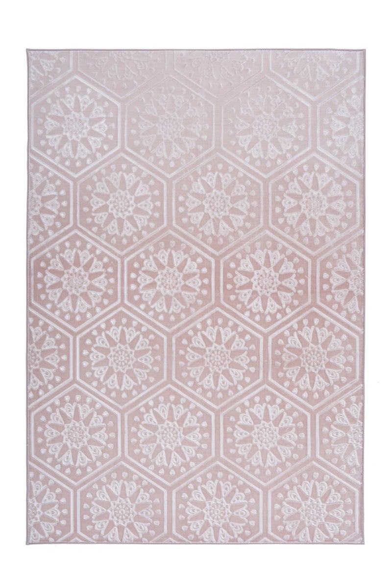 Kortpolig vloerkleed Blissique Pink Modern, Klassiek 80 x 150 cm