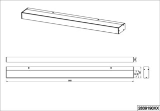 TRIO LED Badlampe ROCCO 90 cm silberfarbig