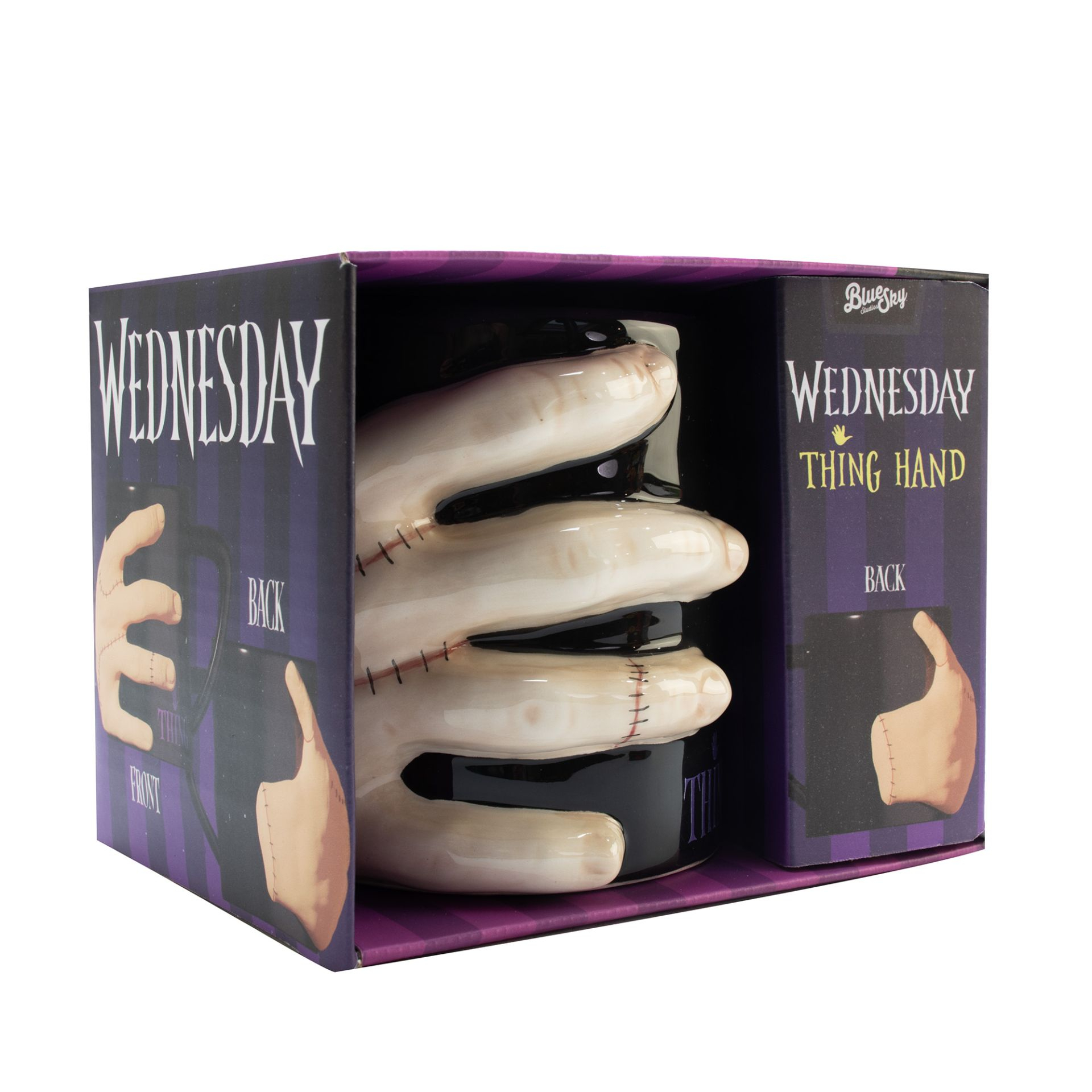 Thumbs Up! – (330ml) Wednesday 3D Keramik Halloween Tasse Geschenk Tee Cup (5056563717775) Lizenziert – Eiskaltes Händchen