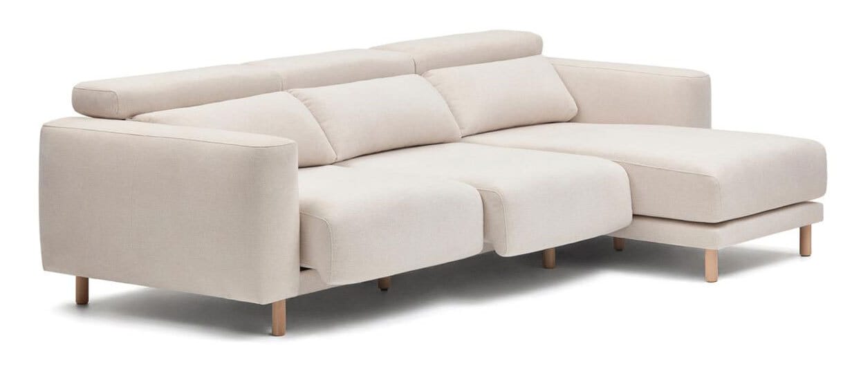 Kave Home Ecksofa SINGA naturweiß