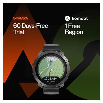 Montre GPS Polar Grit X2 Pro Noir Night avec Bracelet Nylon Hook & Loop
