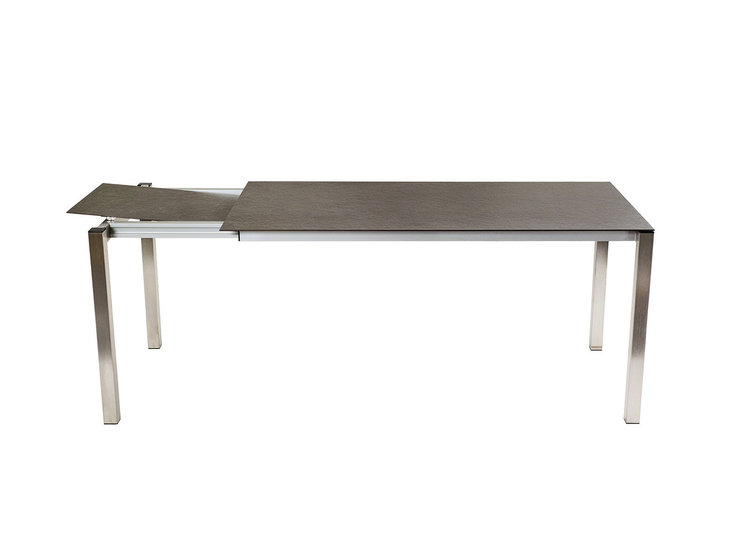 Ausziebarer Gartentisch mit Dektonplatte Dark Moon