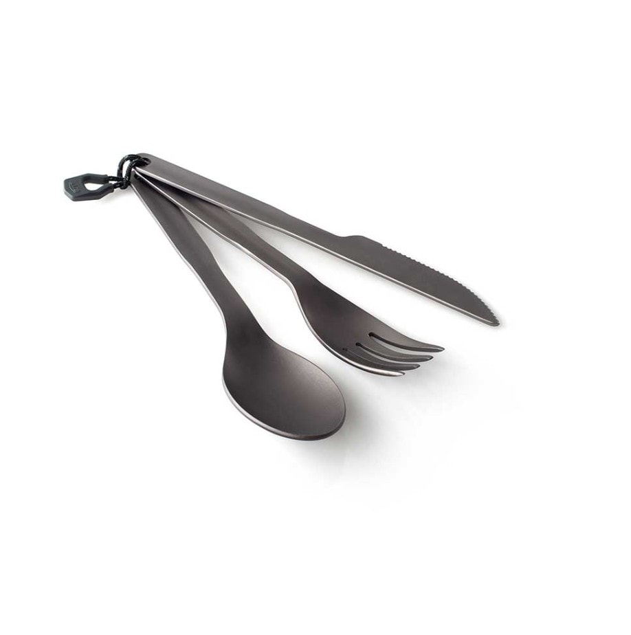 GSI Outdoor Halulite 3 pcs bestikk<br>Bestikk sett i hardanodisert aluminium!