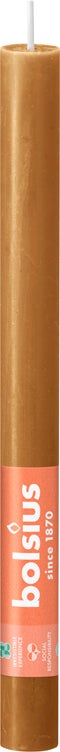 Bolsius dinerkaars Rustiek Shine bruin 13 uur D 2,3 H 27 cm 1 stuk