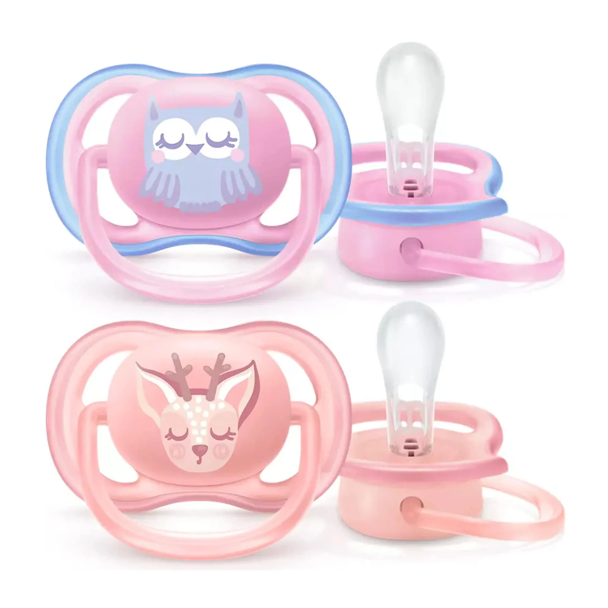 Philips Avent Suce Orthodontique 0-6m Ultra Air Paquet de 2 - Rose