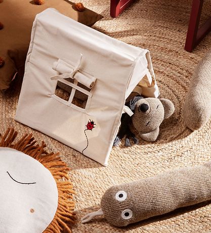 ferm Living Spielzelt - 30x30 cm - Natur m. Marienkäfer