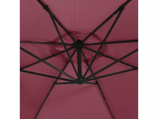 Parasol déporté avec lumières bordeaux 02_0008458