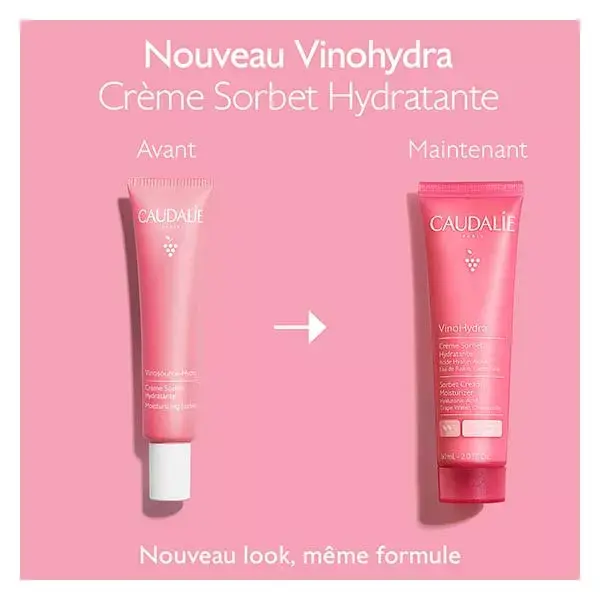 Creme hidratante em formato de sorbet Caudalie Vinohydra 60 ml
