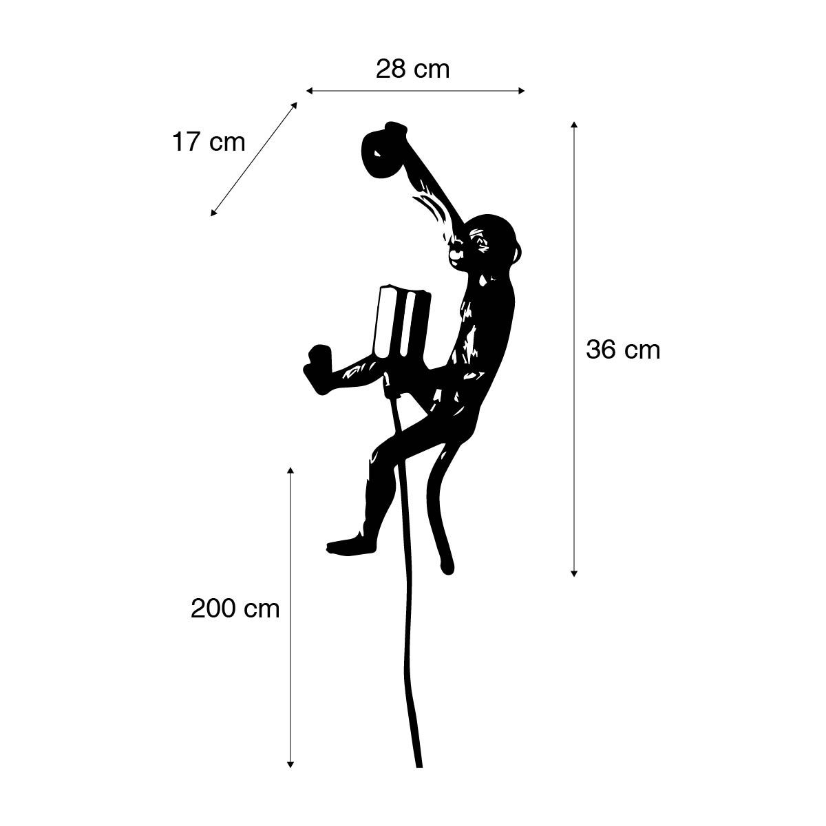 Klassieke wandlamp goud - Animal Monkey