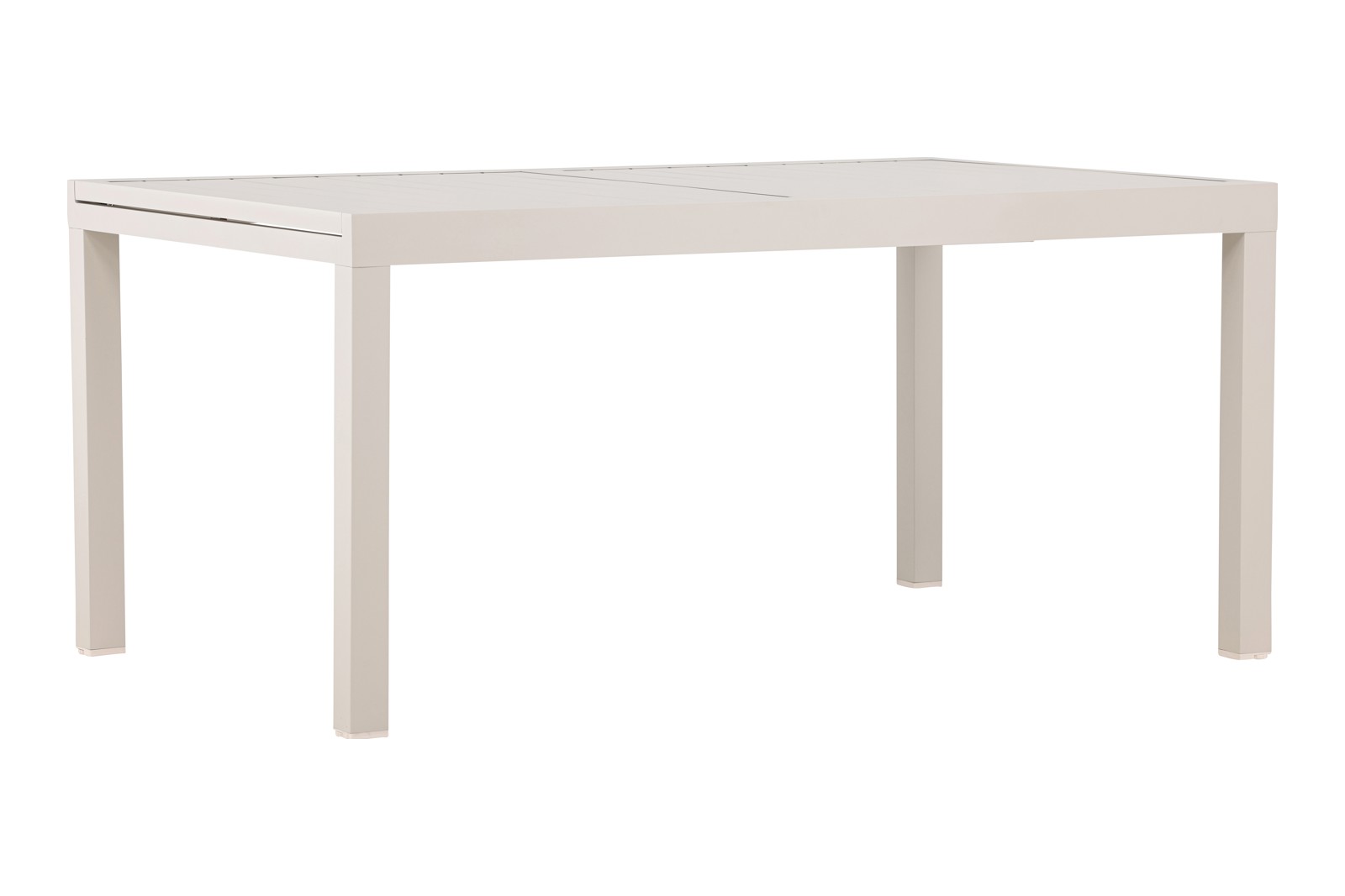 Capo spisebord Hagebord i beigelakkert aluminium med utrekksfunksjon. Ileggsplate følger med.160/240x100 cm
