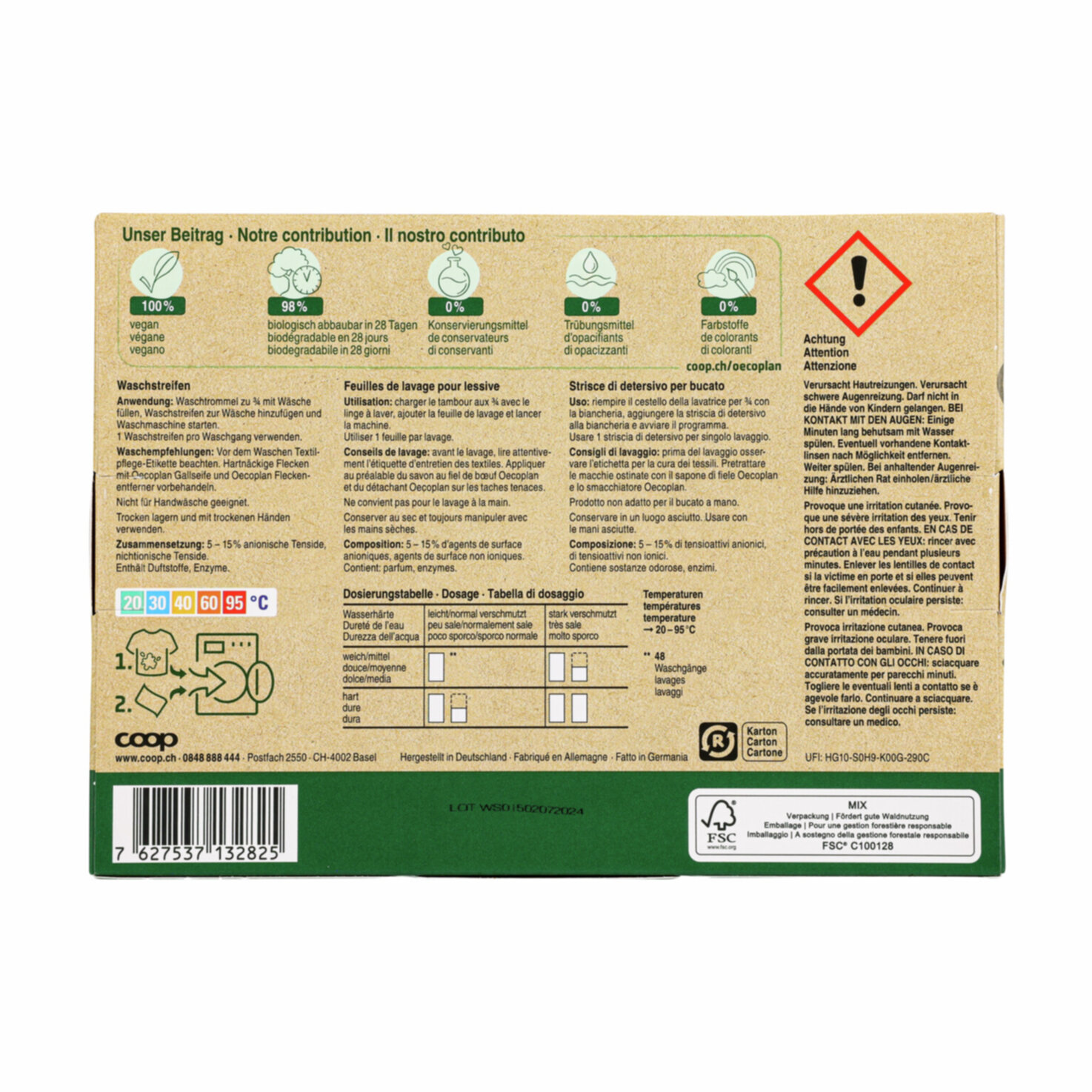Oecoplan Waschstreifen Fresh 1 for All 48 Waschgänge