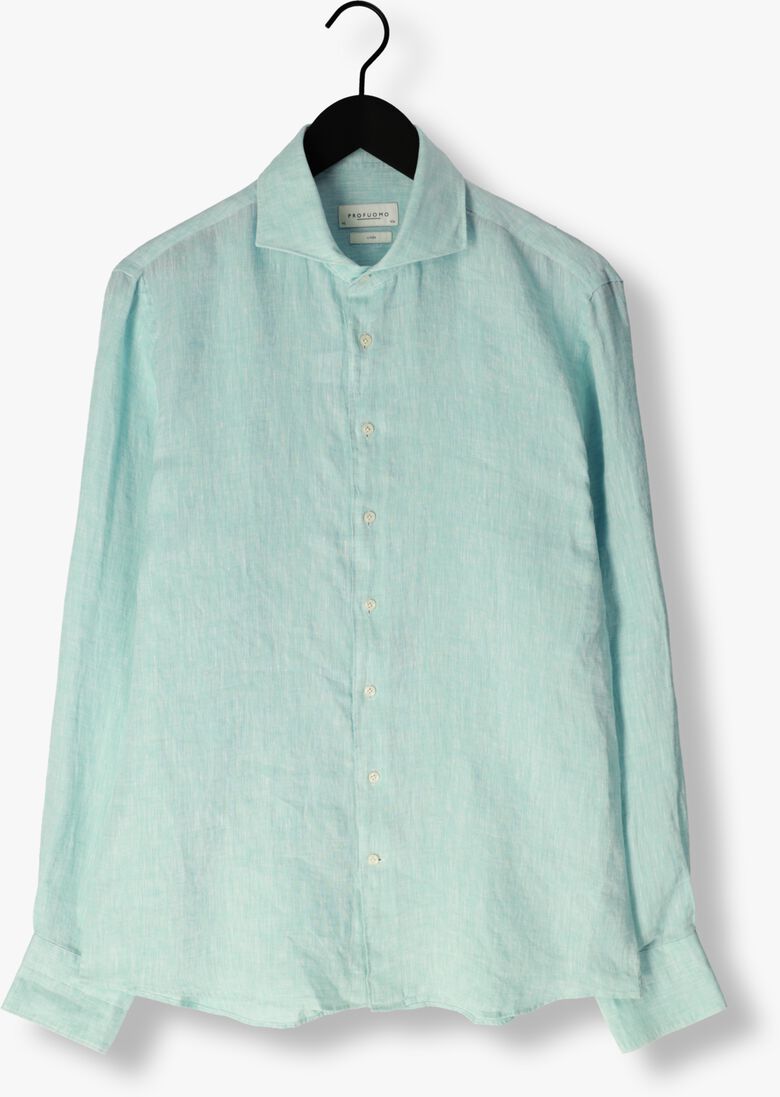 mint profuomo casual overhemd shirt x-cutaway sc linnen