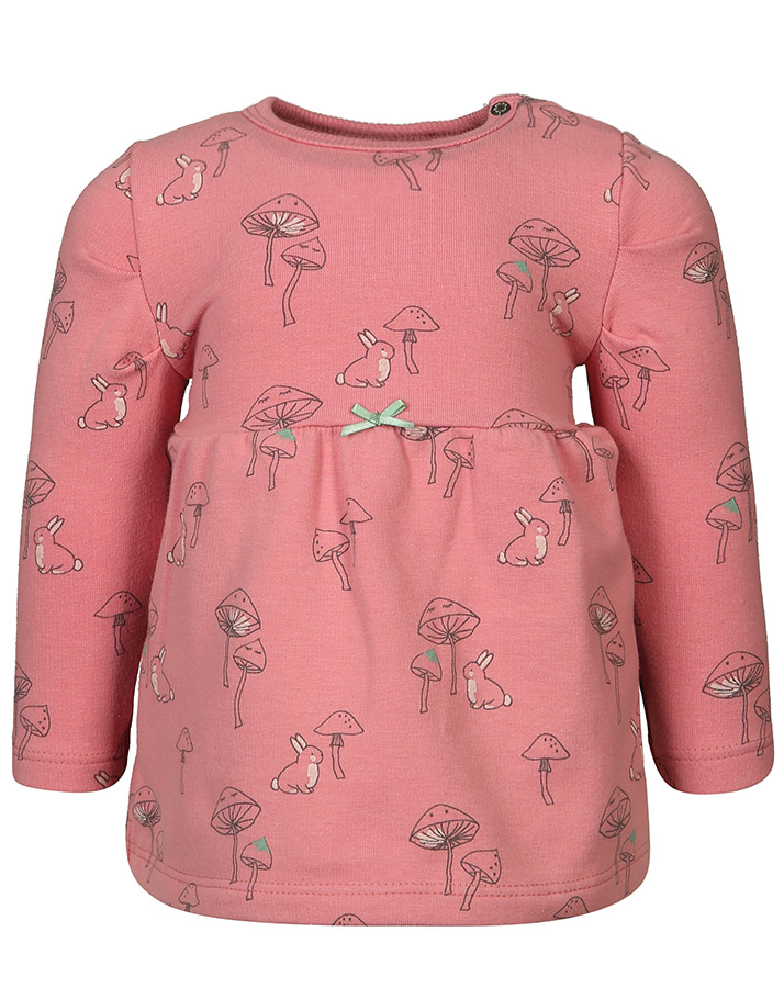 Sweat-Langarmkleid MUSHROOMS in rose bloom