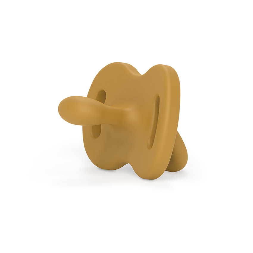 Sucette réversible en silicone Colour Essence 0-6M Moutarde