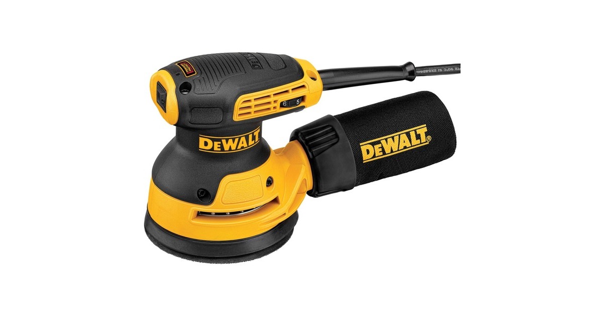 DEWALT280W Excentrische schuurmachine 125mm DWE6423  (Geel/zwart)