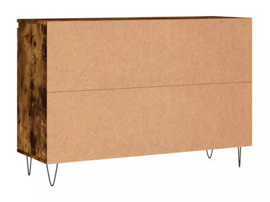 Buffet chêne fumé 104x35x70 cm bois d'ingénierie