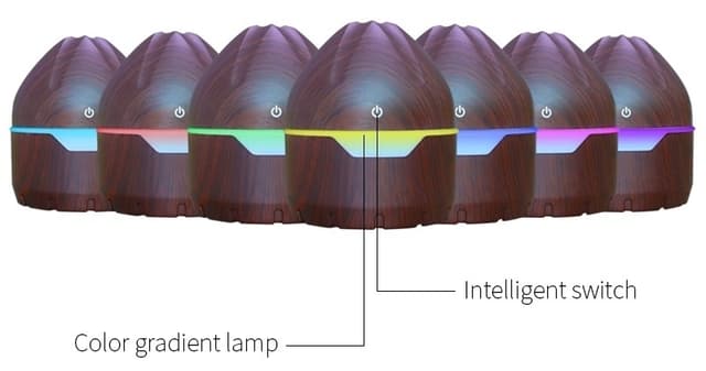 Aroma Diffuser/Fugter i trædesign, Mørkt træ