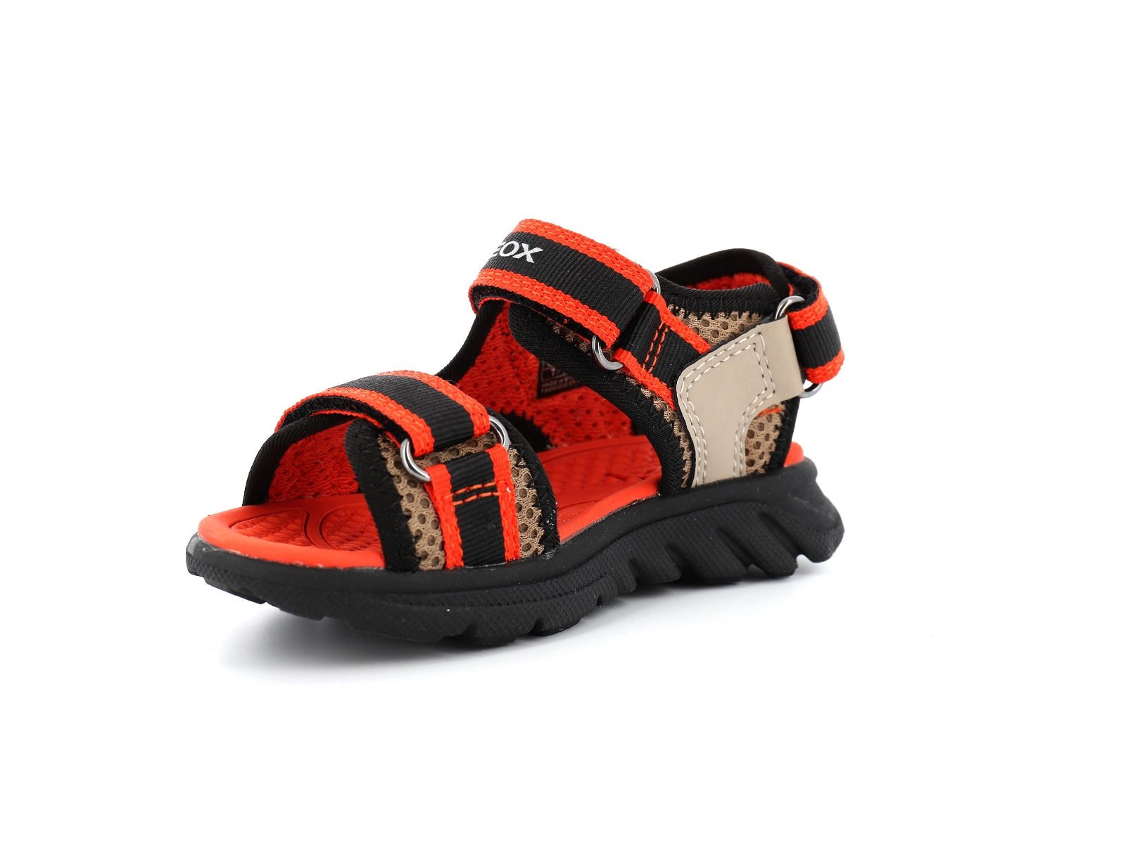 Geox-J AIRADYUM J45F1B Matières combinées Rouge Beige