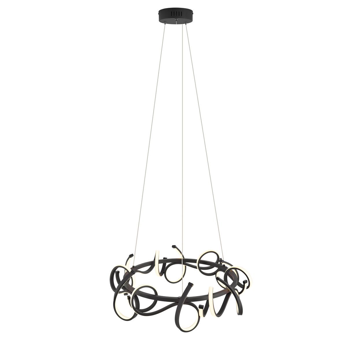 Design hanglamp zwart rond 3-staps dimbaar - Krisscross
