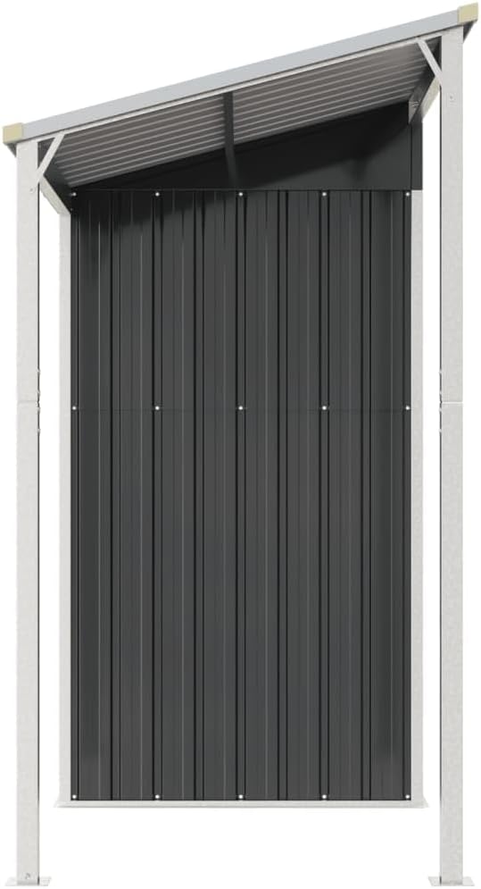 Gartenhaus mit Schleppdach GartenhüTte Blech Garagenzelt Schuppen Garten Anthrazit 277x110 5x181 cm Stahl