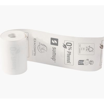 Exacompta - 20 Bobines thermiques - rouleaux pour SUMUP - 57 x 30 mm x 9 m - sans phénol et sans plastique