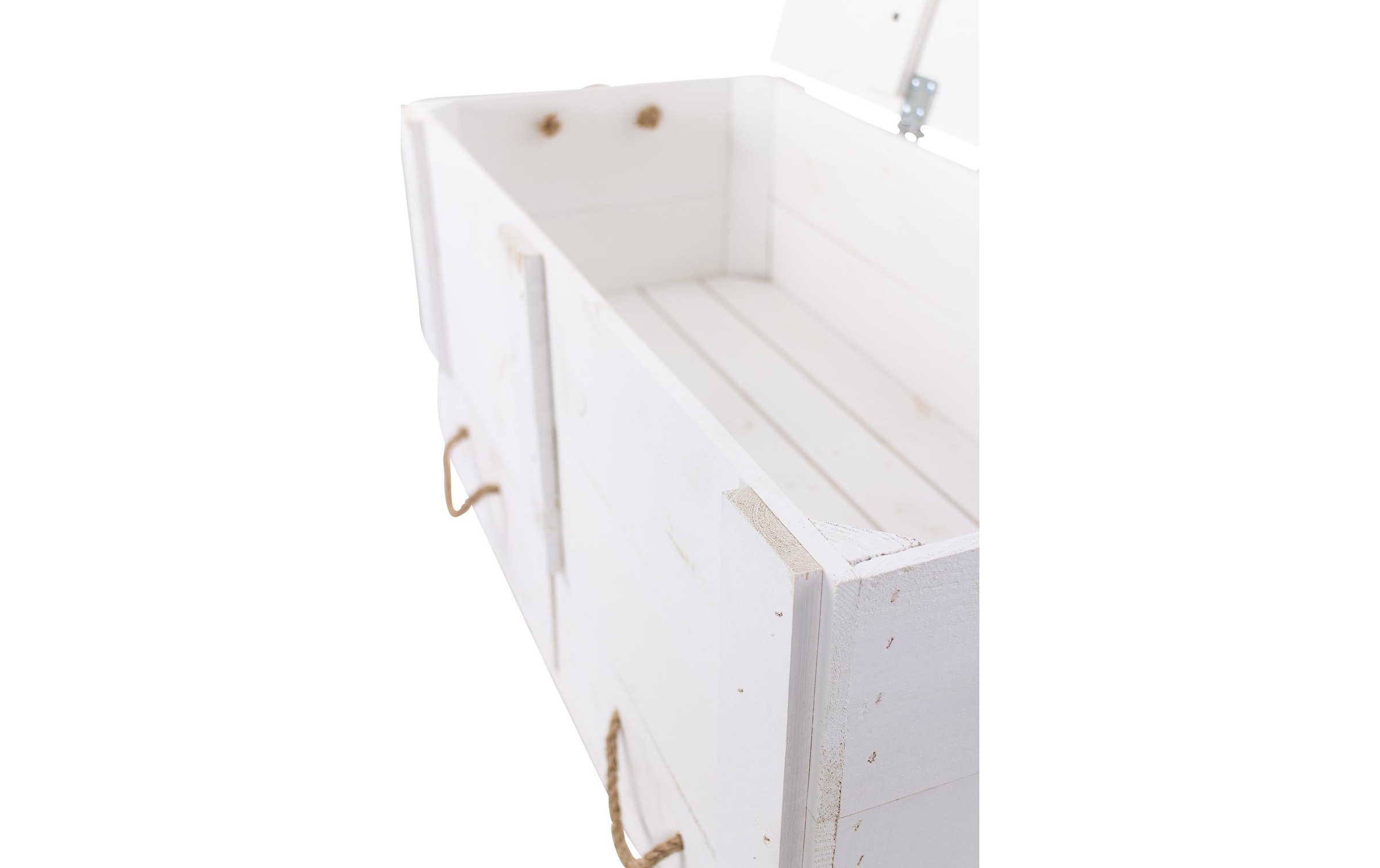Holz Zollhaus Holzkiste »Vintage Weiss, 85 x 42 cm« Herkunftsland Ukraine, Holzart Kiefer