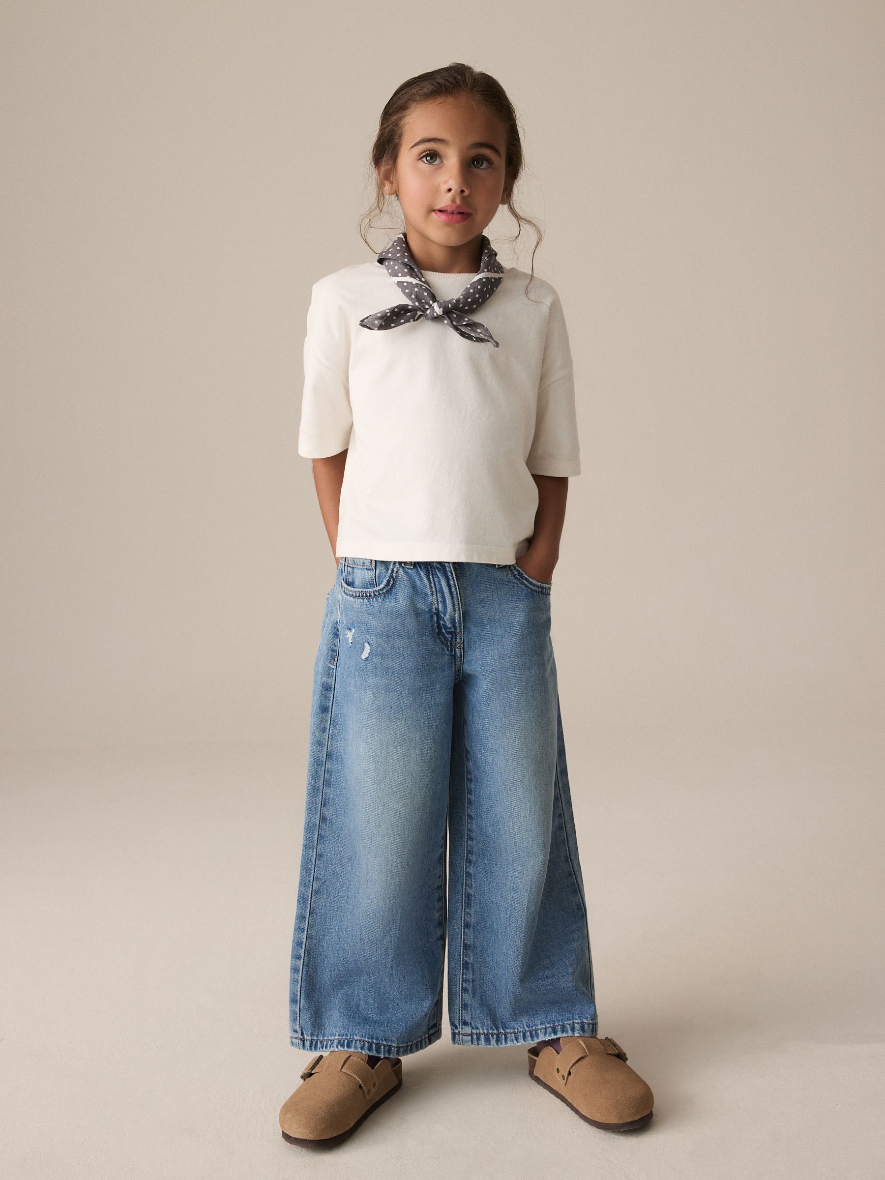 Denim - Jeans met extra wijde pijpen (3-16jr)