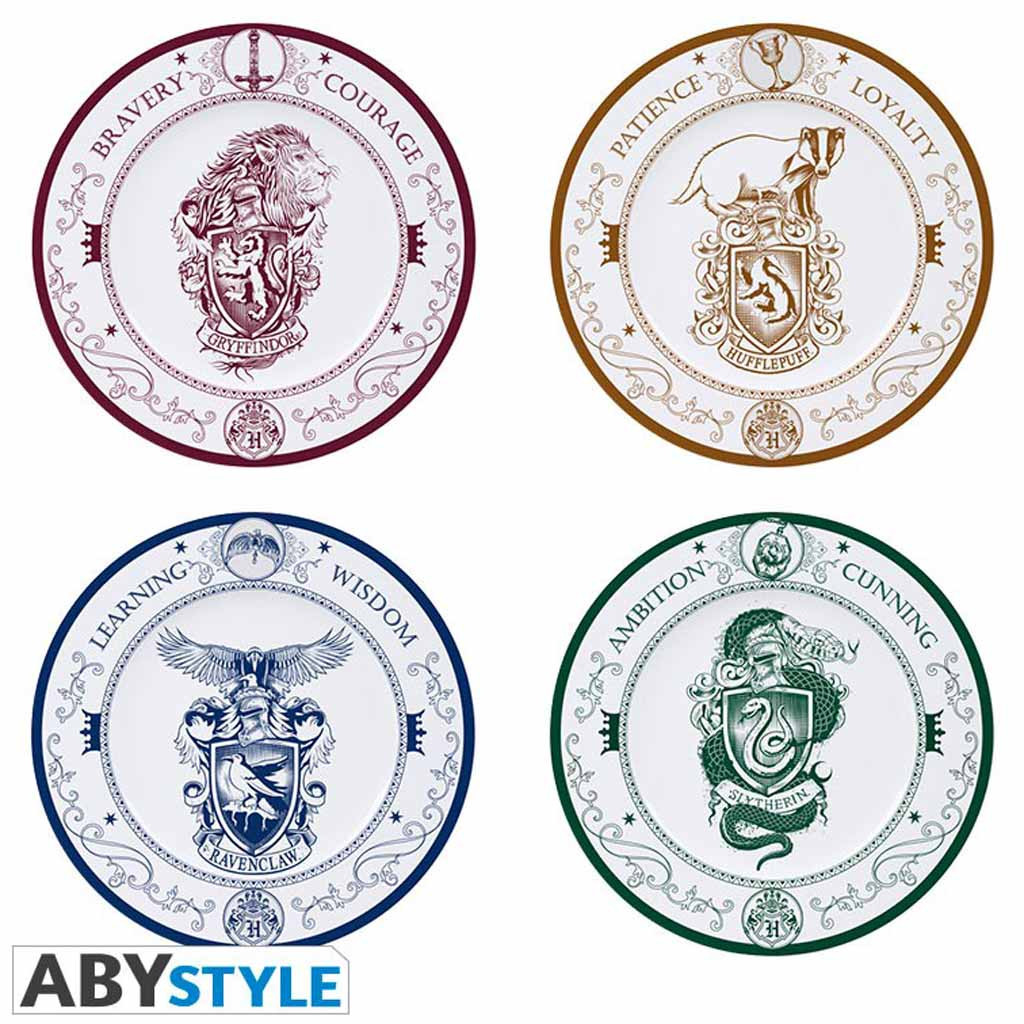 Harry Potter - Set de 4 Assiettes Maisons de Poudlard